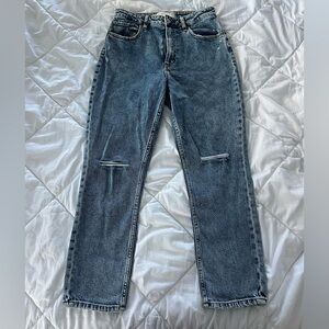 Abercrombie & Fitch Curve Love Light Blue Mom Jeans Size 4R